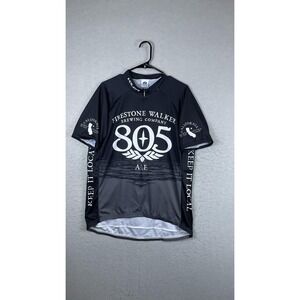Voler Firestone Walker 805 Ale Cycling Jersey Mens 2XL Black 1/4 Zip Beer Shirt
